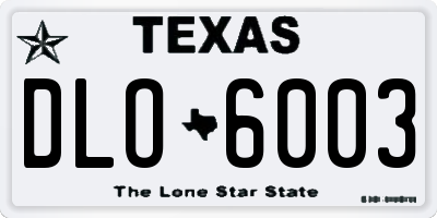 TX license plate DLO6003