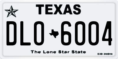 TX license plate DLO6004