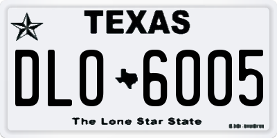 TX license plate DLO6005