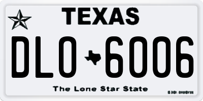 TX license plate DLO6006