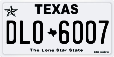 TX license plate DLO6007