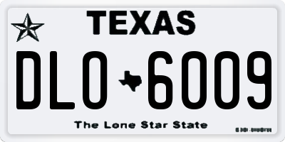 TX license plate DLO6009