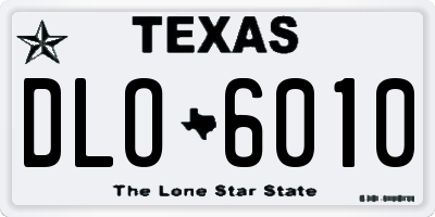 TX license plate DLO6010