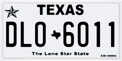 TX license plate DLO6011
