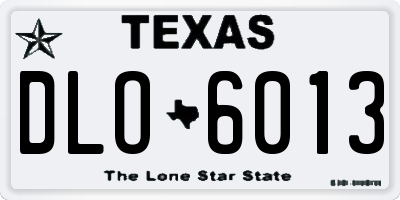 TX license plate DLO6013
