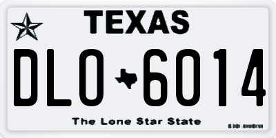 TX license plate DLO6014