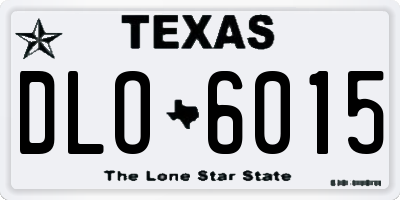 TX license plate DLO6015