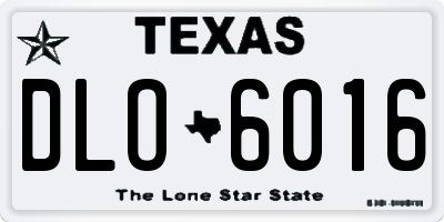 TX license plate DLO6016
