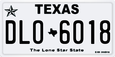 TX license plate DLO6018