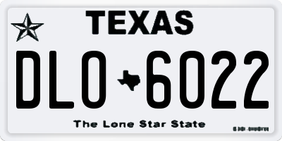TX license plate DLO6022