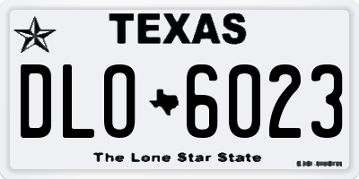 TX license plate DLO6023