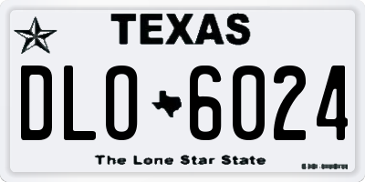 TX license plate DLO6024