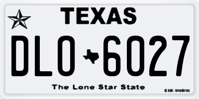 TX license plate DLO6027