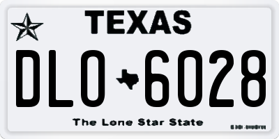 TX license plate DLO6028