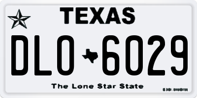 TX license plate DLO6029
