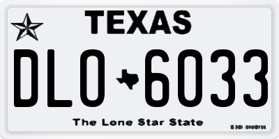 TX license plate DLO6033