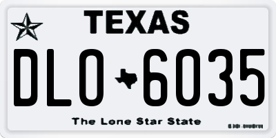 TX license plate DLO6035