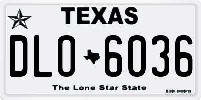 TX license plate DLO6036