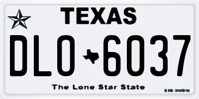 TX license plate DLO6037