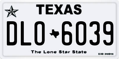 TX license plate DLO6039
