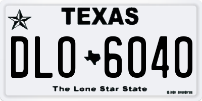 TX license plate DLO6040