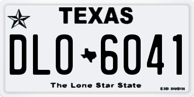 TX license plate DLO6041