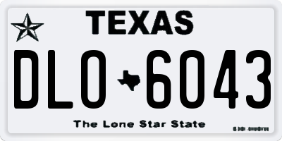 TX license plate DLO6043