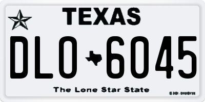 TX license plate DLO6045