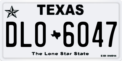 TX license plate DLO6047