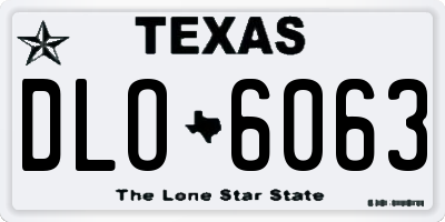 TX license plate DLO6063