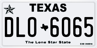 TX license plate DLO6065