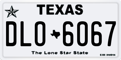 TX license plate DLO6067