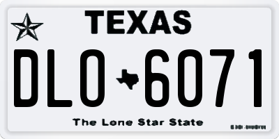 TX license plate DLO6071
