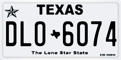 TX license plate DLO6074