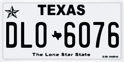 TX license plate DLO6076