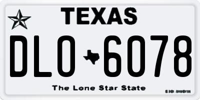 TX license plate DLO6078