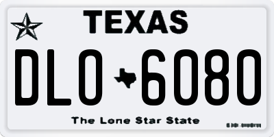TX license plate DLO6080