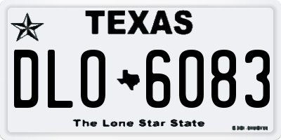 TX license plate DLO6083