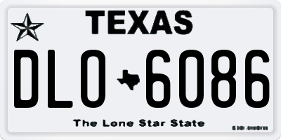 TX license plate DLO6086