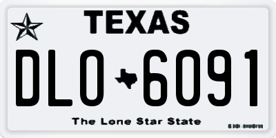 TX license plate DLO6091
