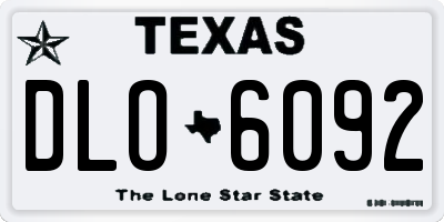 TX license plate DLO6092