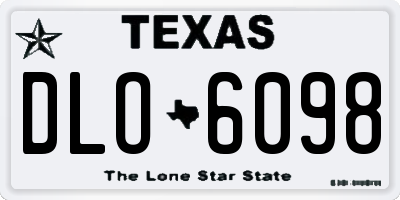 TX license plate DLO6098