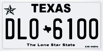 TX license plate DLO6100