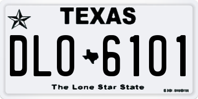 TX license plate DLO6101