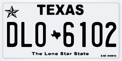 TX license plate DLO6102