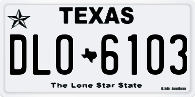 TX license plate DLO6103