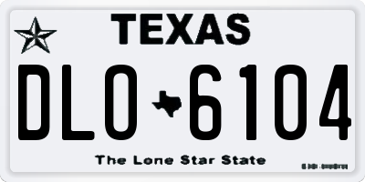 TX license plate DLO6104