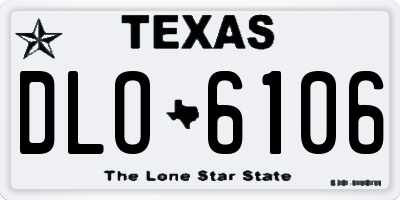 TX license plate DLO6106