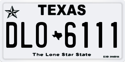 TX license plate DLO6111