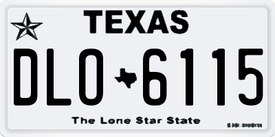 TX license plate DLO6115